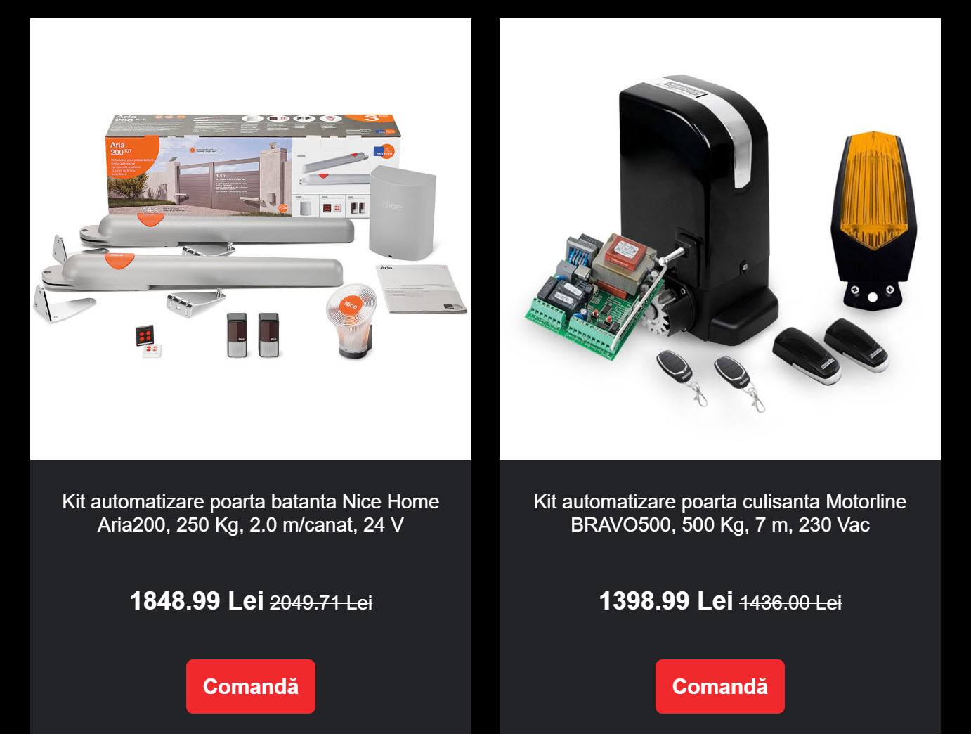 Black Friday la automatizari porti si Smart Home