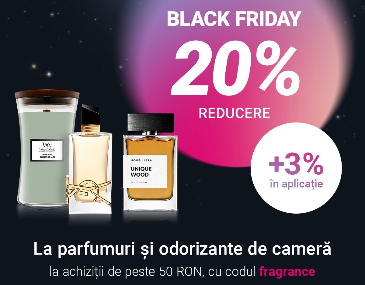 Reducere de Black Friday la parfumuri și odorizante de cameră pe Notino; extra 3% în aplicație