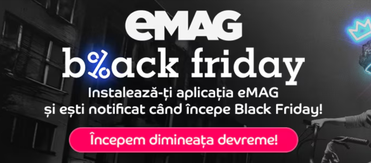 Concurs Mobilissimo cu premii de Black Friday; dacă nimeri ora de start eMAG, poți câștiga unul dintre cele 3 telefoane puse la bătaie