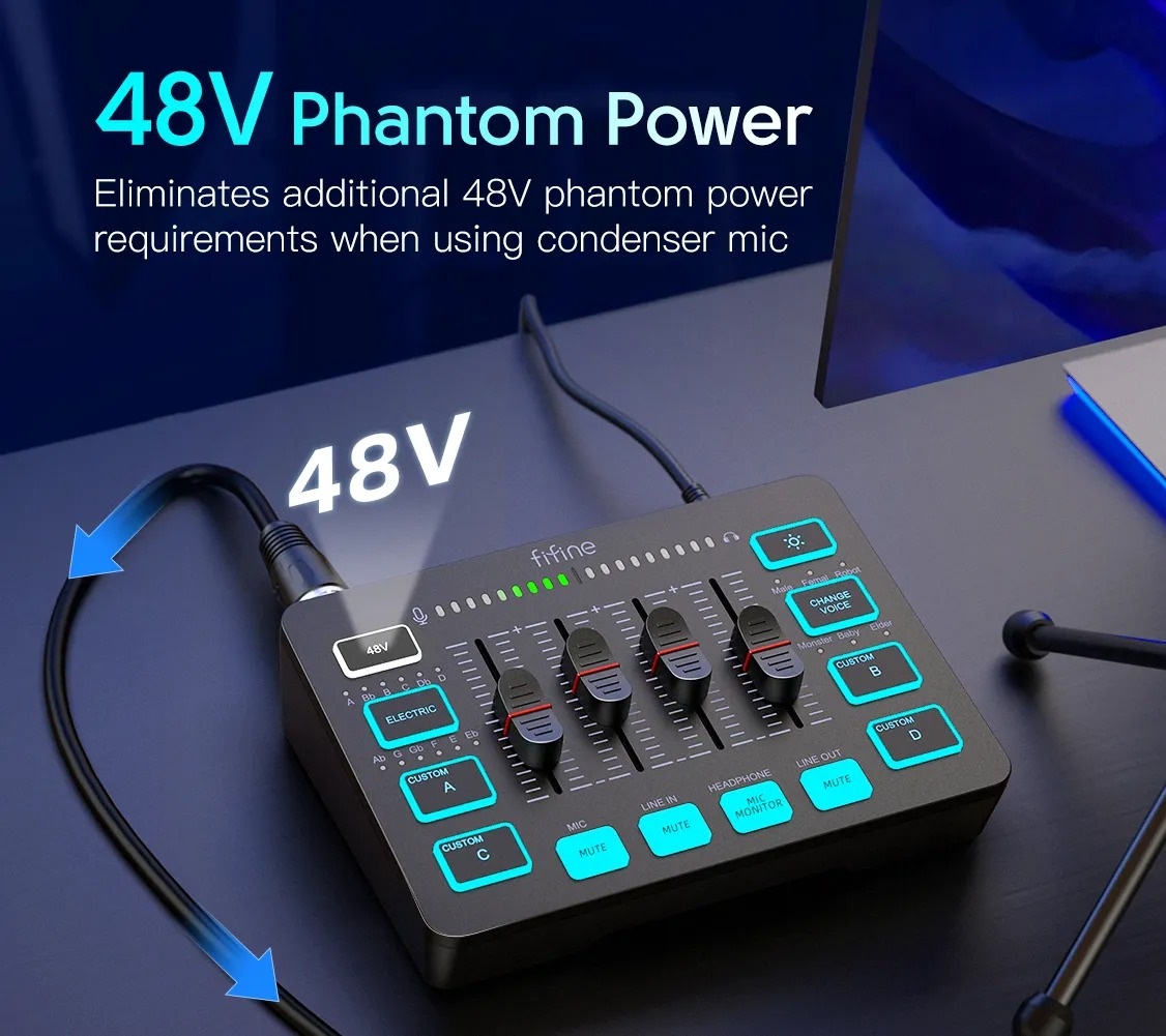BF EXPRESS: Pe AliExpress, <b>FIFINE Gaming Audio Mixer</b>, modelul