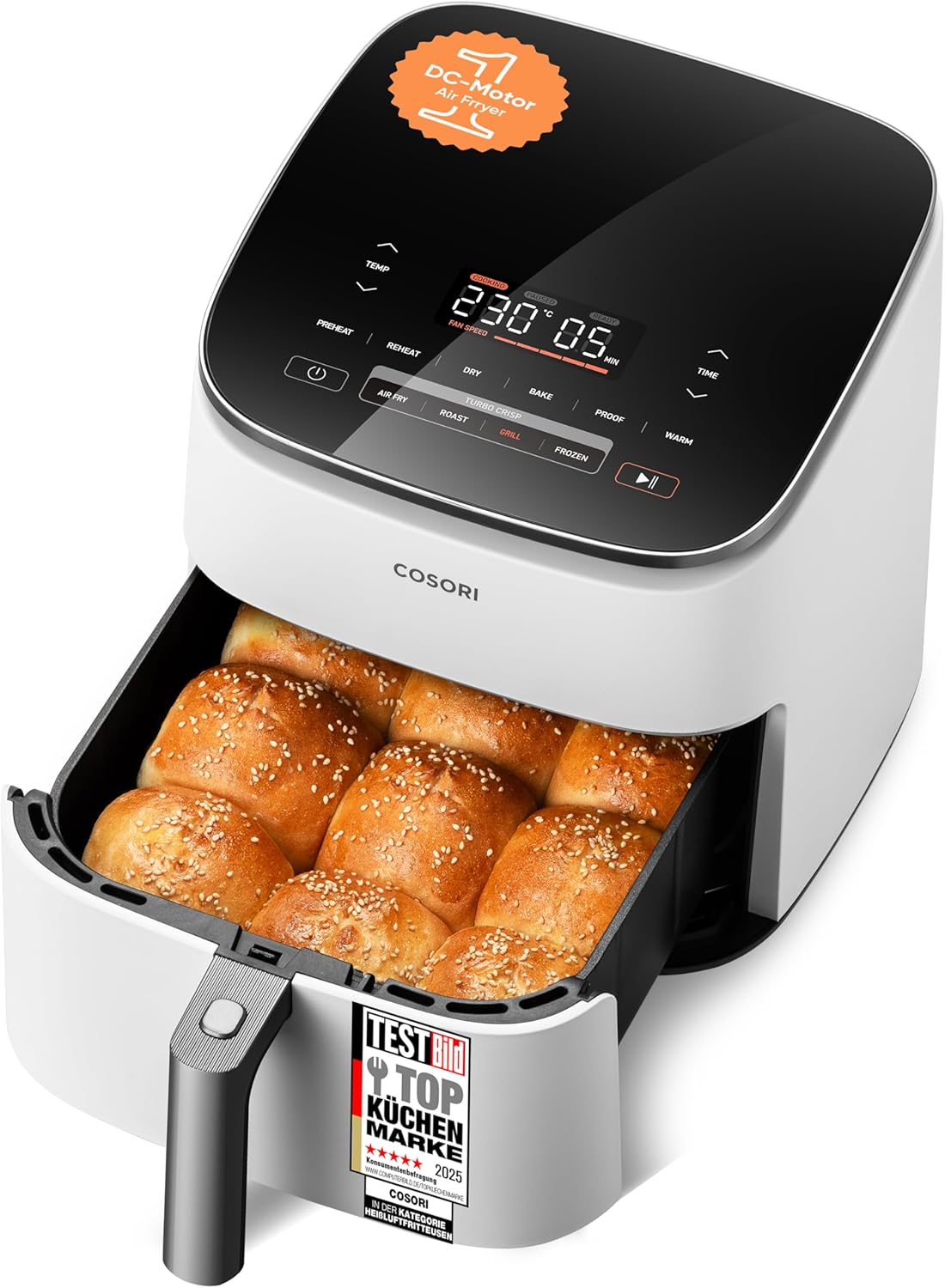 BF EXPRESS: Friteuza cu aer cald <b>Cosori Turboblaze XXL</b> de 6L, cu