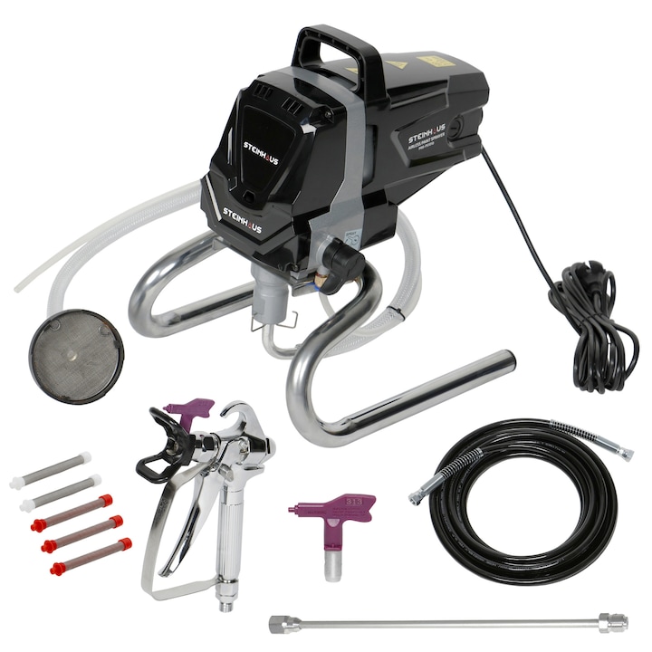 BF EXPRESS: Pompa de vopsit airless <b>Steinhaus PRO-PS1010</b>, cu 1010