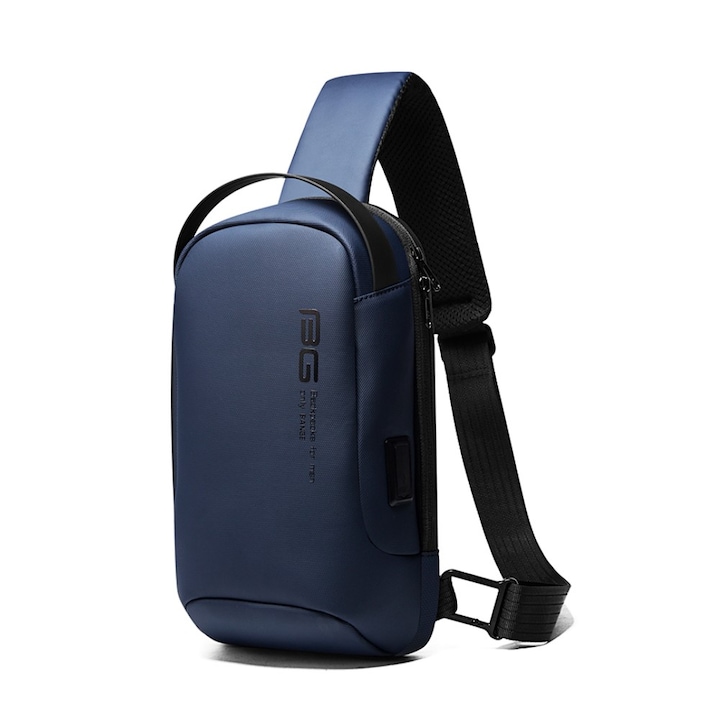 BF EXPRESS: <b>Rucsacul crossbody Bange</b>, albastru, cu port USB i