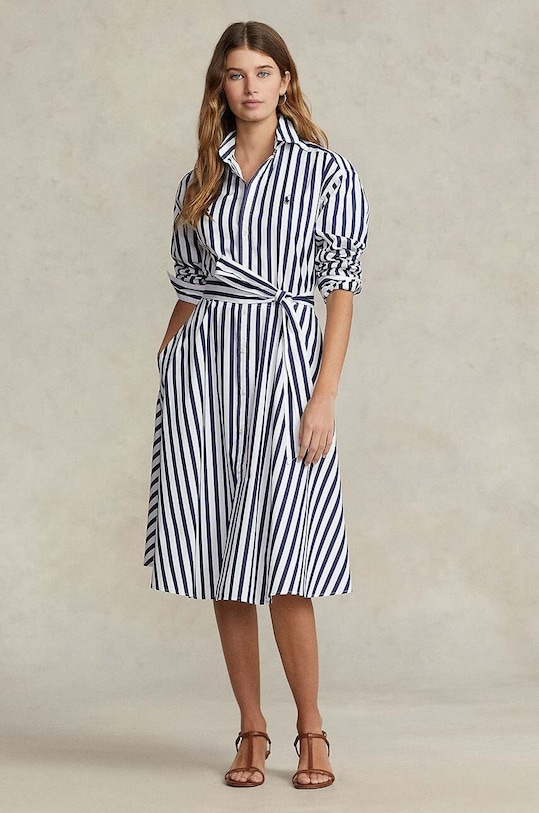 BF EXPRESS: Rochia mini evazat din bumbac <b>Polo Ralph Lauren</b>,
