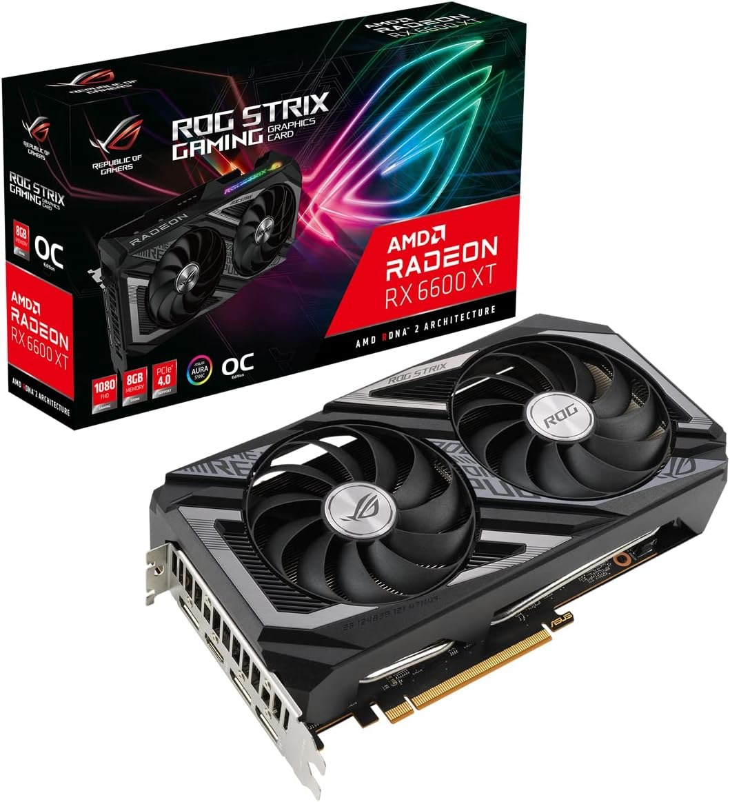BF EXPRESS: Placa video <b>ASUS ROG Strix</b> RX 6600 XT OC cu 8 GB
