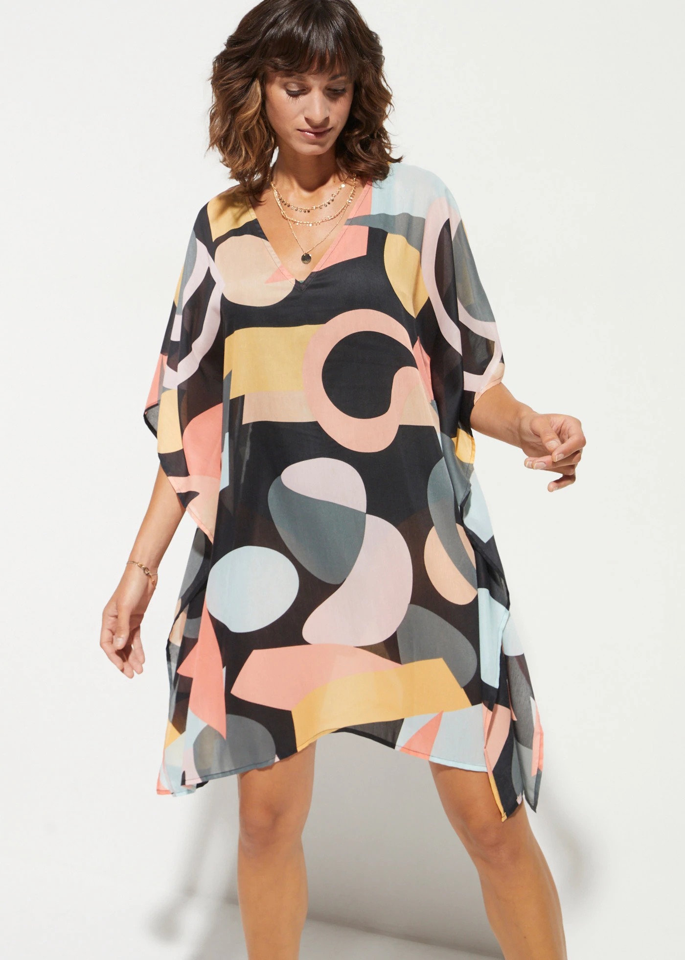 BF EXPRESS: <b>Tunica de plaj </b>transparent de la
