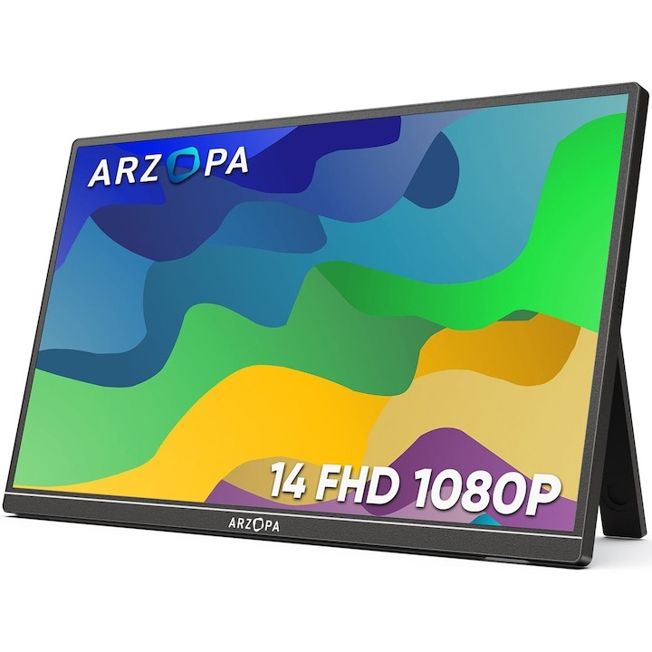 BF EXPRESS: Monitorul portabil <b>Arzopa A1s</b> de 14 inch, Full HD, cu