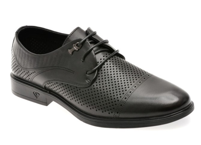 BF EXPRESS: <b>Pantofii elegani </b>BITE THE BULLET negri, din piele