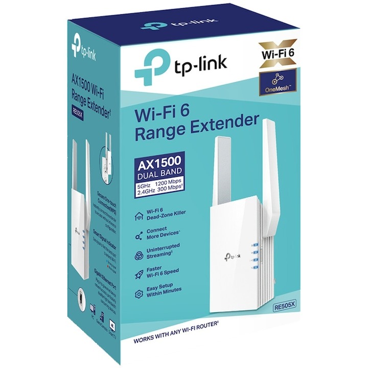 BF EXPRESS: <b>TP-Link RE505X </b>cu Wi-Fi 6, Dual-Band, port Gigabit