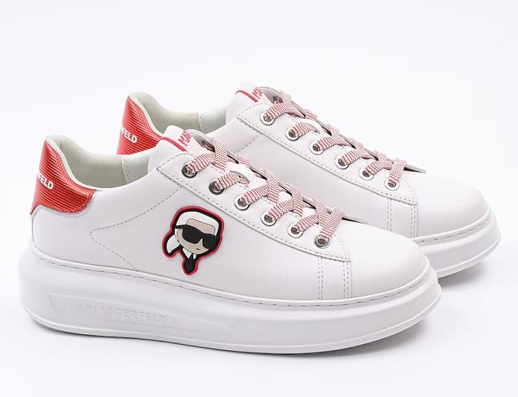 BF EXPRESS: Pantofii sport de piele cu logo pentru femei de la <b>Karl