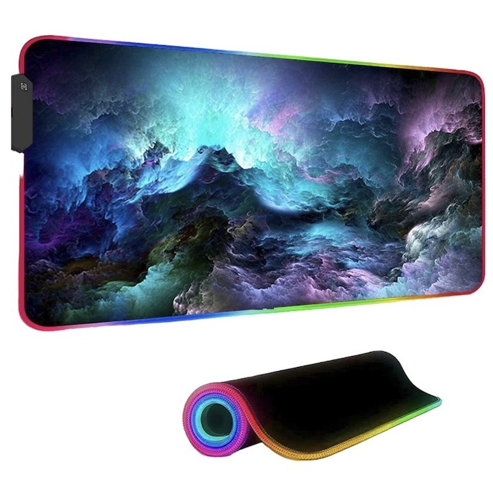 BF EXPRESS: <b>MousePad-ul gaming TNS </b>de 80x30 cm, cu iluminare LED