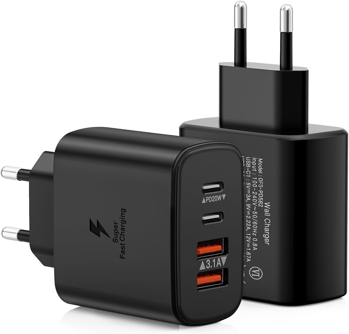 BF EXPRESS: <b>Pachetul de 2 ncrctoare</b> Aimoze USB-C cu 4