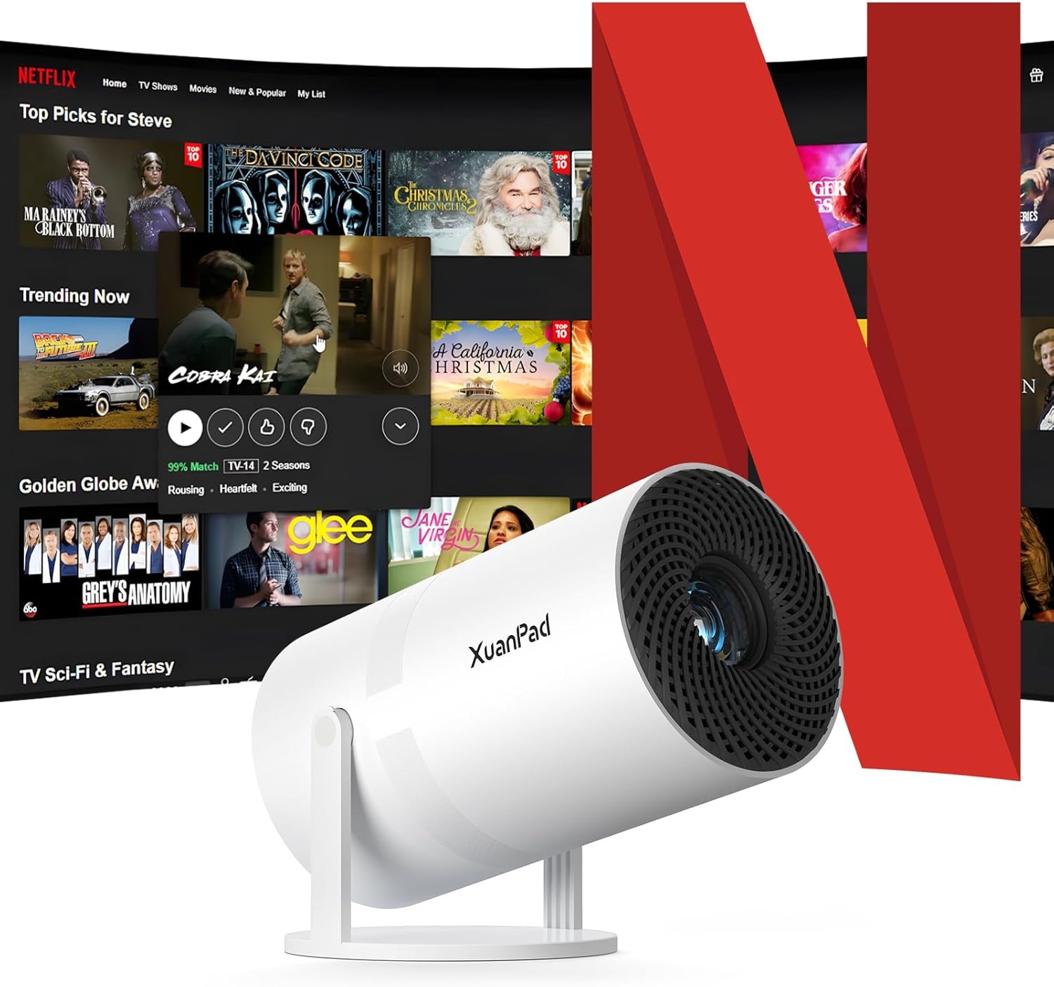 BF EXPRESS: <b>Proiectorul XuanPad 19000L</b> cu Netflix integrat, focus