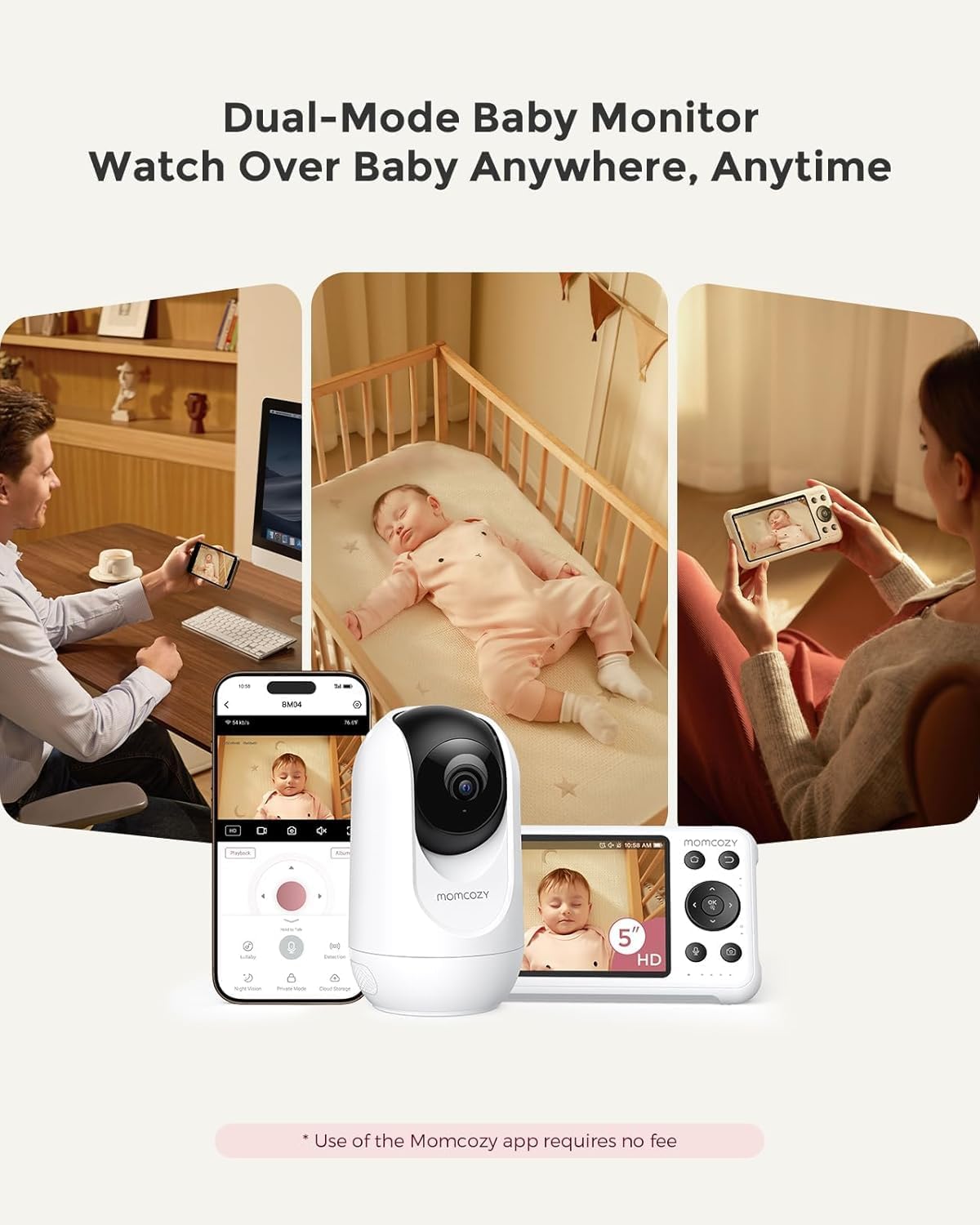 BF EXPRESS: Monitorul pentru bebelui <b>Momcozy BM04</b> cu camer