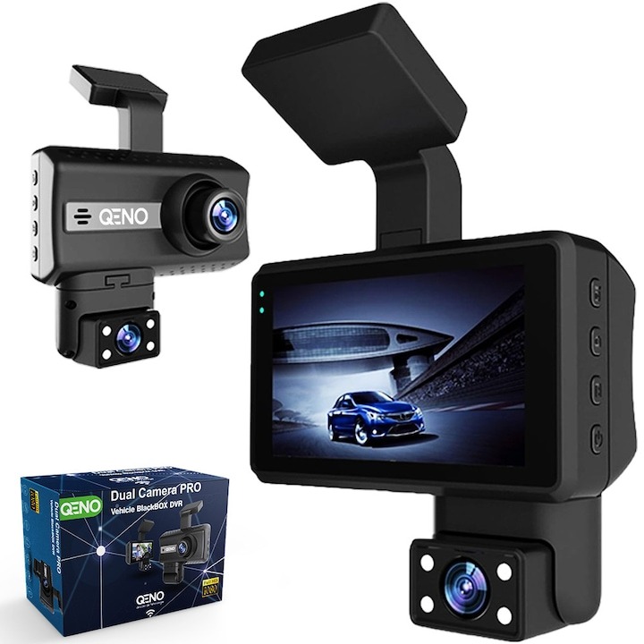 BF EXPRESS: Camera auto <b>Qeno Dual Camera PRO</b>, cu filmare