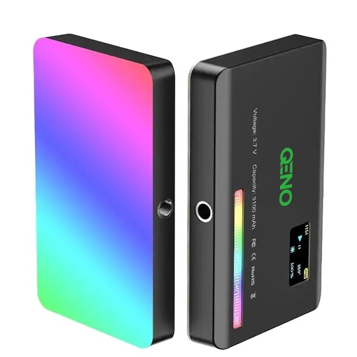 BF EXPRESS: <b>Lampa video-foto</b> RGB QENO W140, cu 20 de moduri de