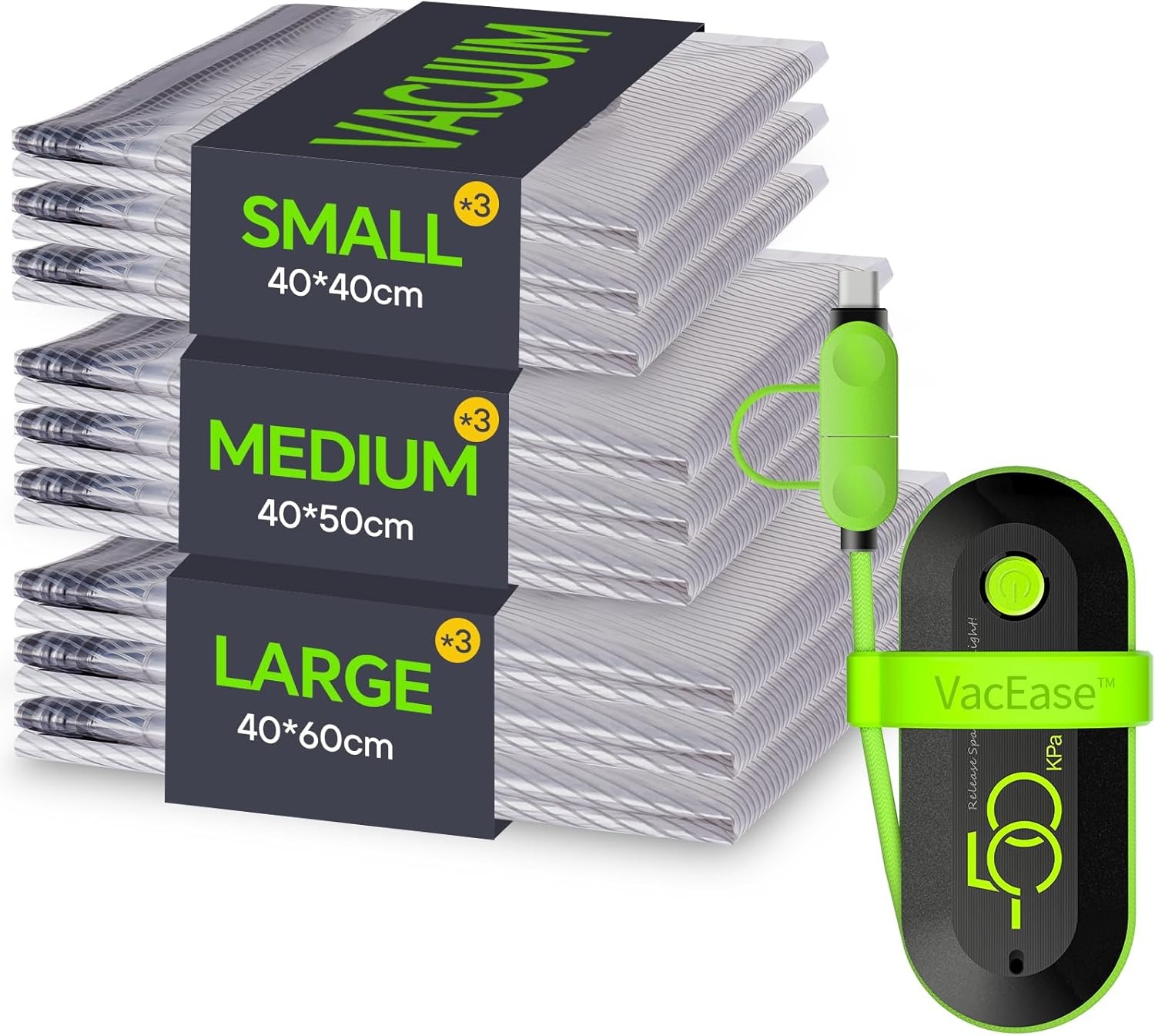 BF EXPRESS: Setul Vacbird cu 9 <b>saci de vidat i pomp electric
