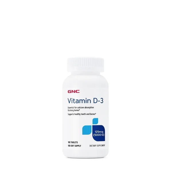 BF EXPRESS: <b>Vitamina D3 5000 UI</b> de la GNC (180 tablete),