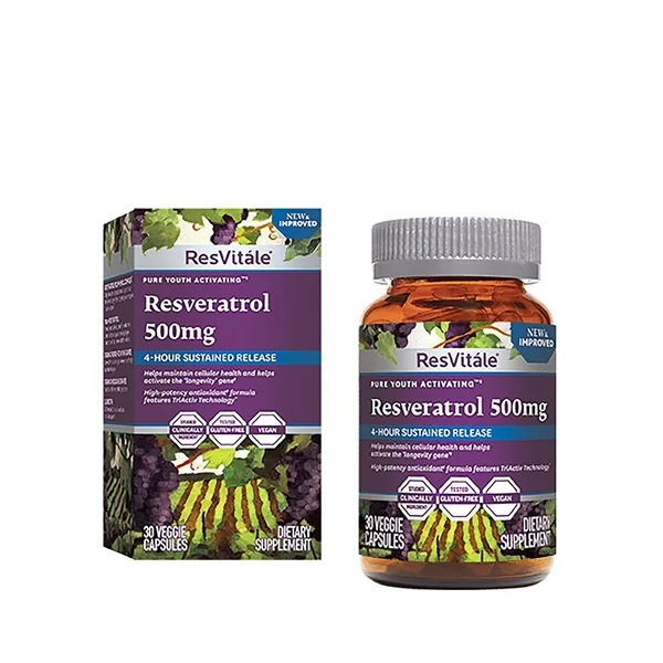 BF EXPRESS: <b>Resveratrol 500mg</b> de la GNC (30 capsule), antioxidant