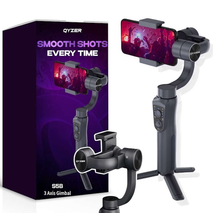 BF EXPRESS: <b>Stabilizatorul</b> QYZER cu 3 axe, compatibil cu