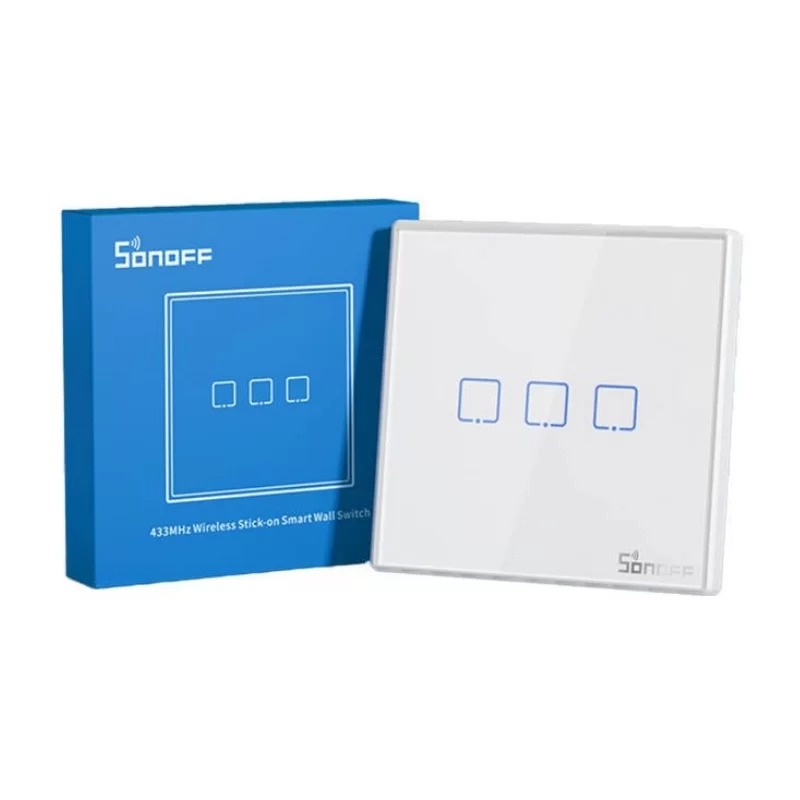 BF EXPRESS: <b>Intreruptorul SMART Wi-Fi Sonoff T2EU3C-RF</b> cu 3