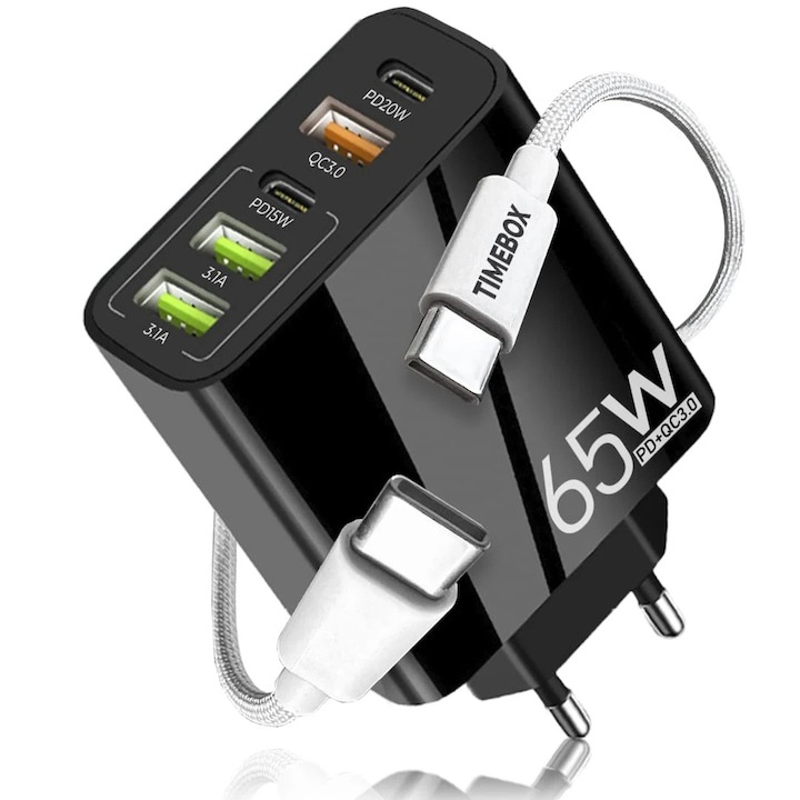 BF EXPRESS: <b>ncrctorul Timebox</b> cu 5 porturi (3x USB, 2x
