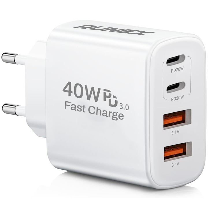 BF EXPRESS: <b>ncrctorul RUNEX</b> de 40W cu 4 porturi (2x USB-C