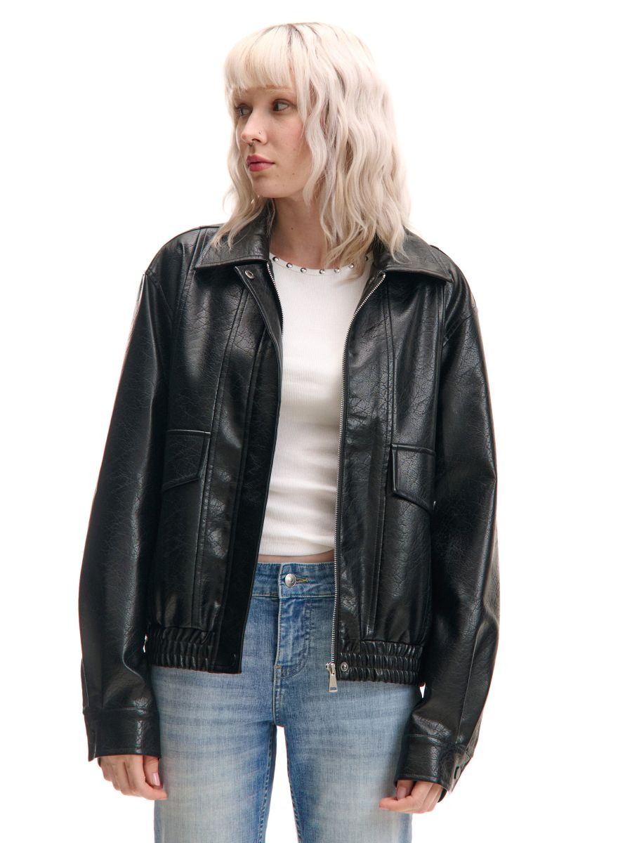 BF EXPRESS: <b>Geaca din imitaie de piele</b> de la