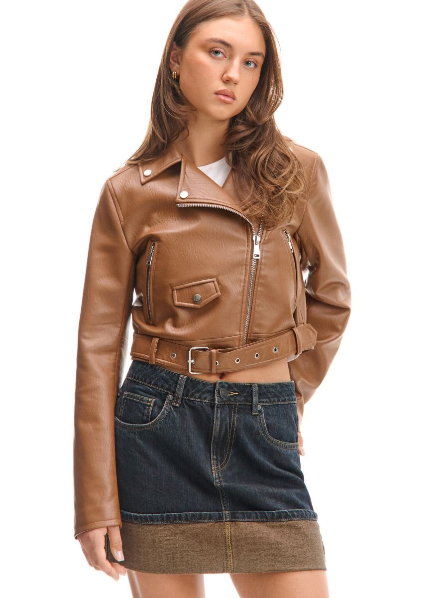 BF EXPRESS: <b>Jacheta biker</b> din piele ecologic de la