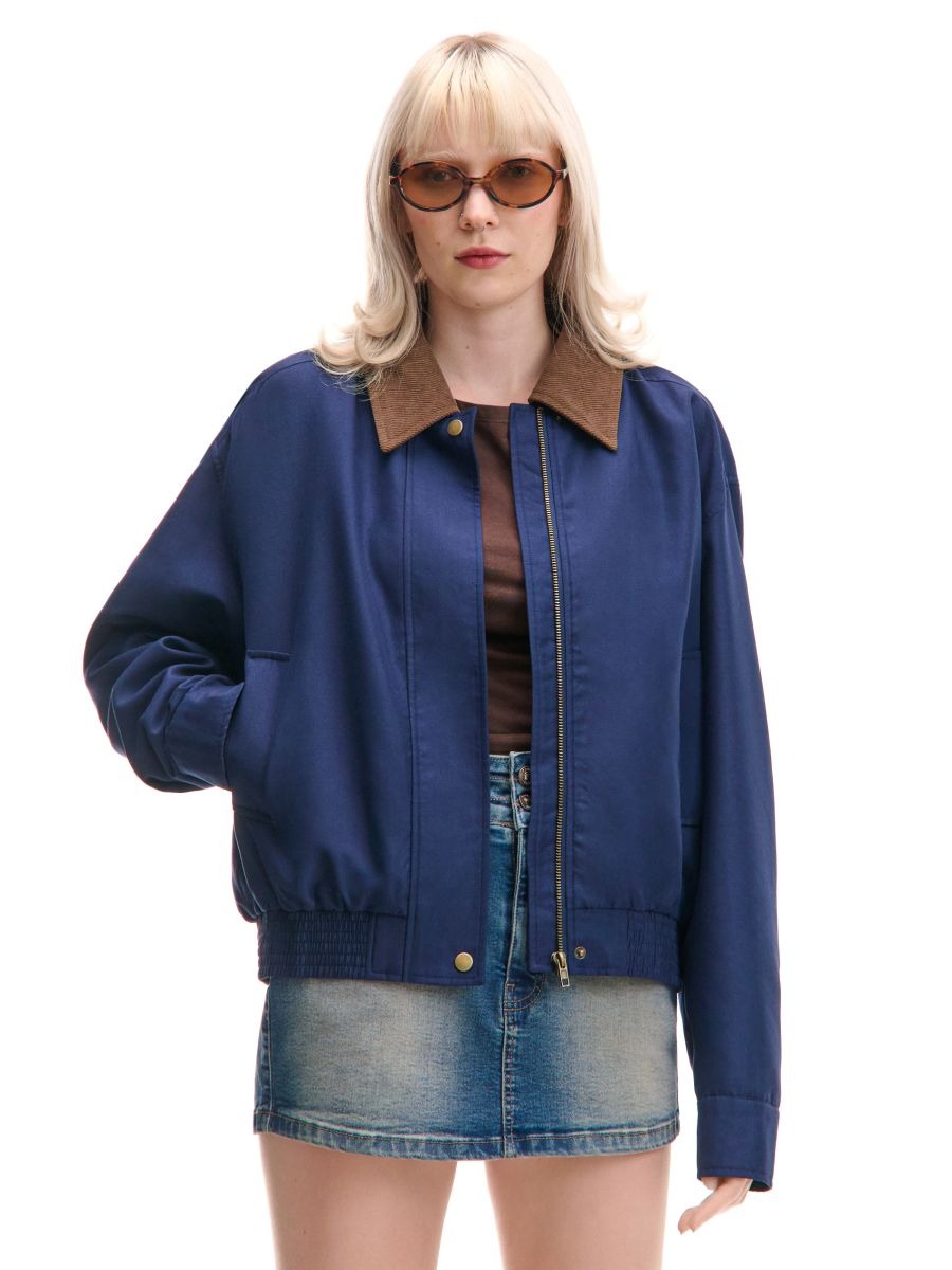 BF EXPRESS: <b>Geaca bleumarin</b> tip bomber de la <b><u>Cropp</u></b>