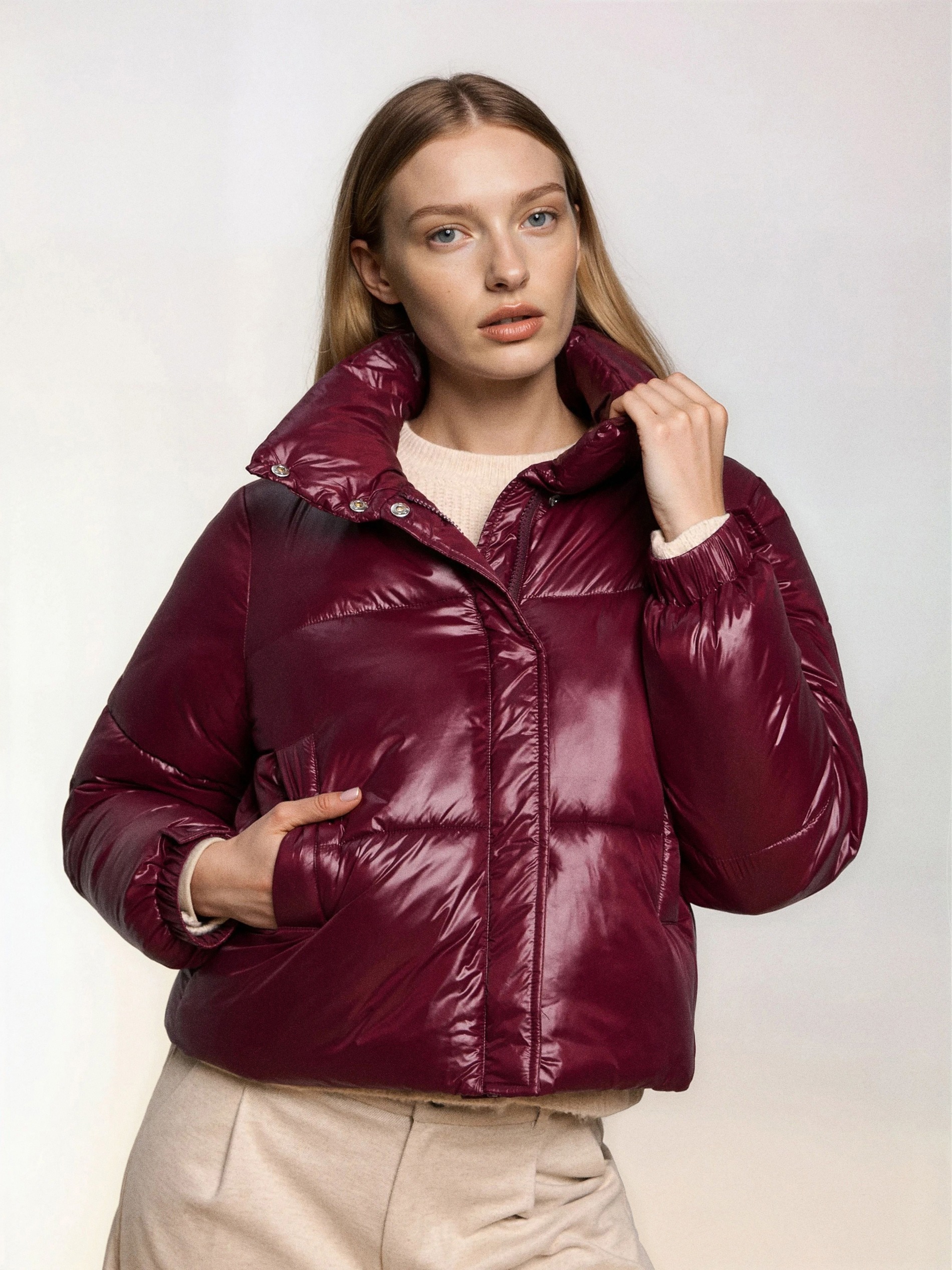 BF EXPRESS: <b>Geaca puffer</b> matlasat bordo de la