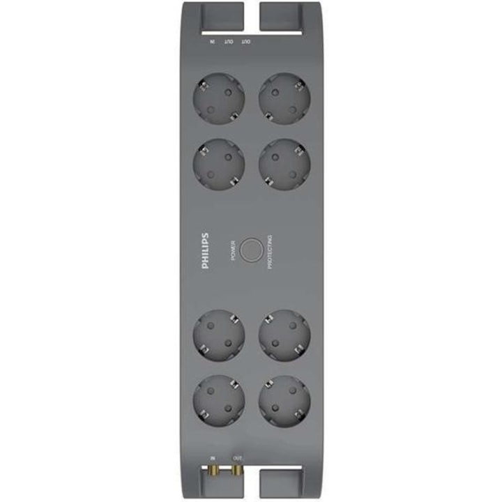 BF EXPRESS: Prelungitorul <b>Philips SPN5185A</b> cu 8 prize, cablu de 2