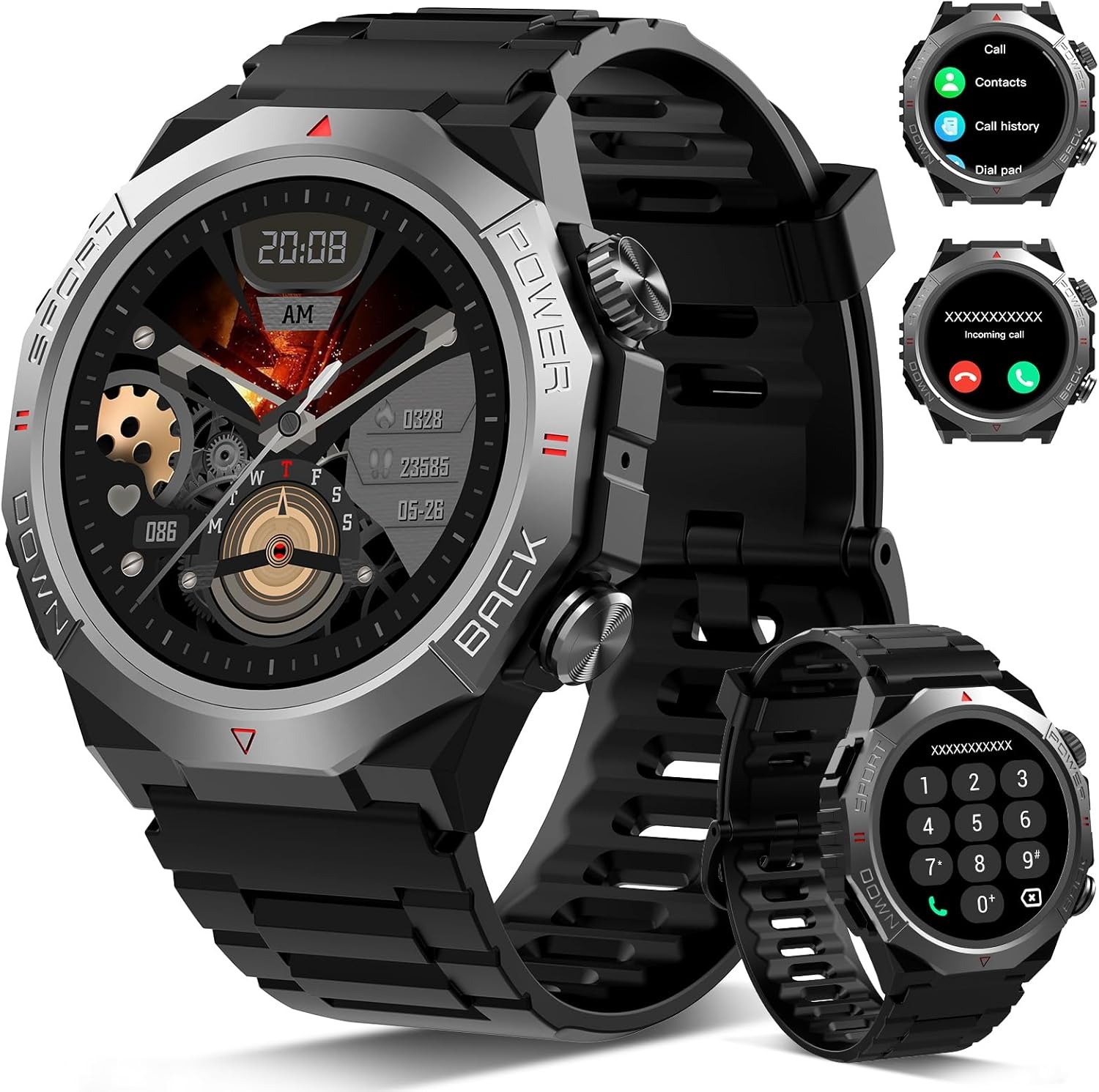 BF EXPRESS: <b>Smartwatch-ul militar Atheewon</b> cu apel Bluetooth,