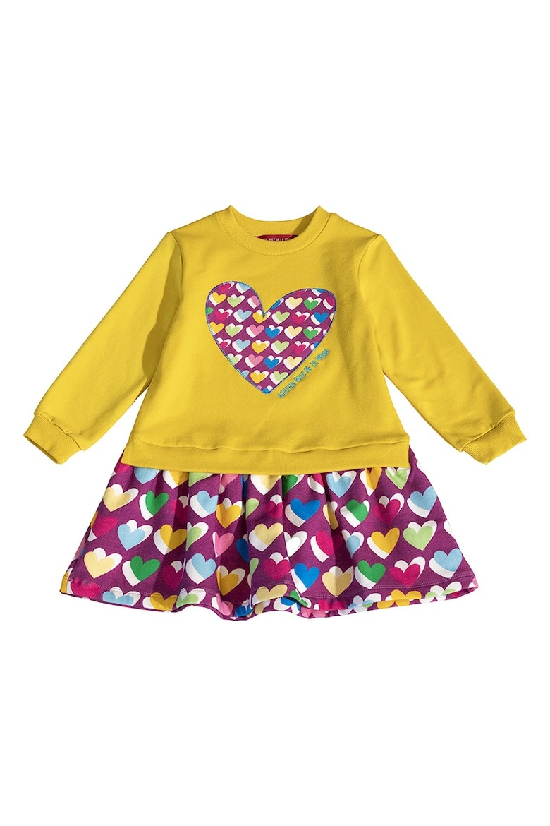 BF EXPRESS: <u>Rochia colorat</u> cu imprimeu i mneci lungi de la