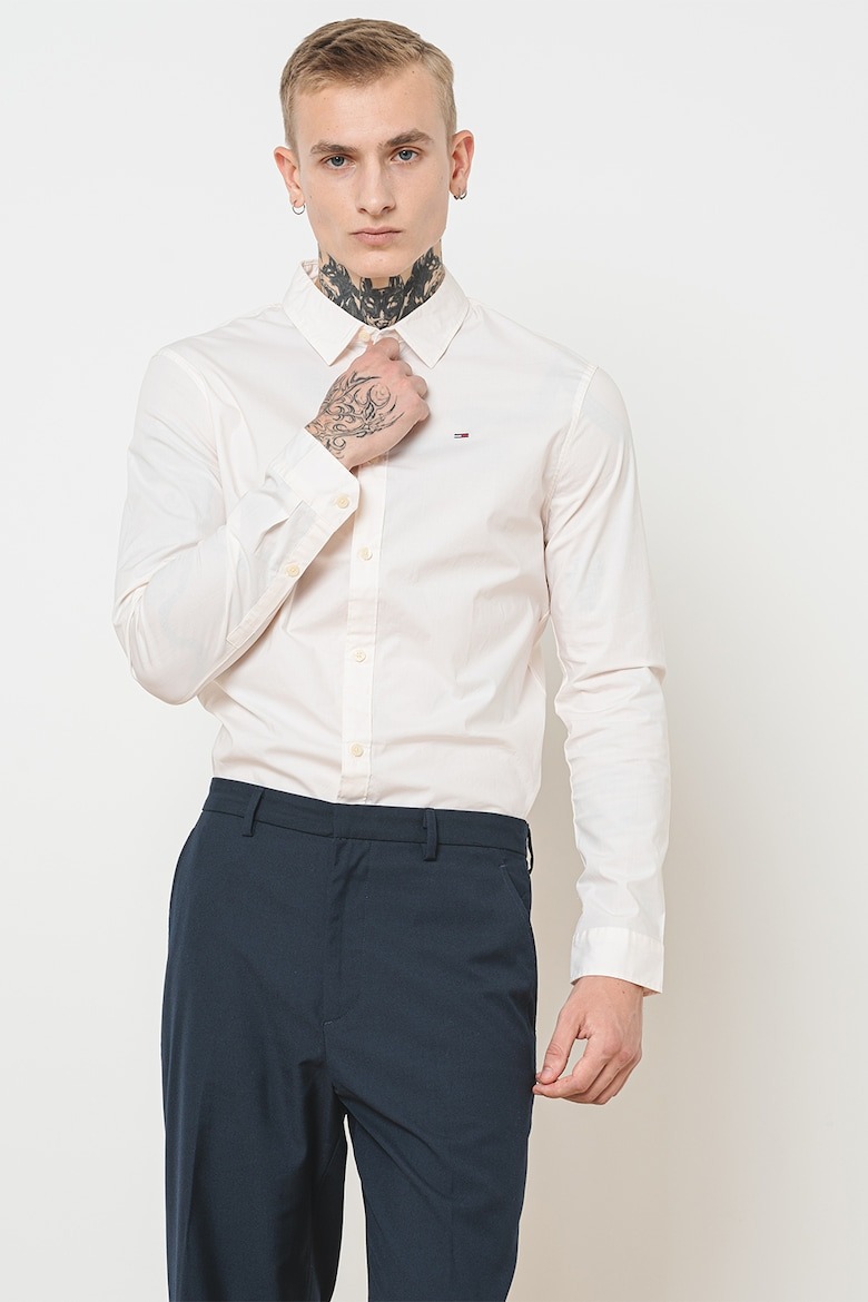 BF EXPRESS: Cămașa slim fit <b>Tommy Jeans</b>, din amestec de bumbac
