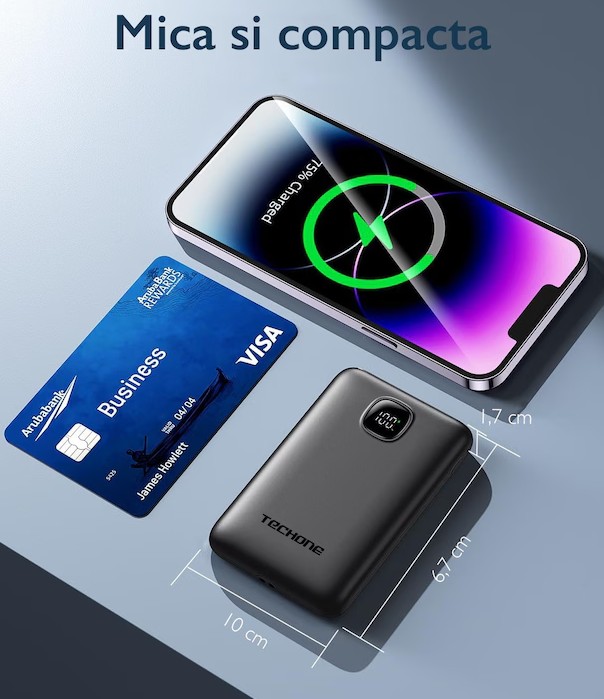 BF EXPRESS: Bateria extern <b>Techone NanoBoost 10K</b>, cu 10.000 mAh