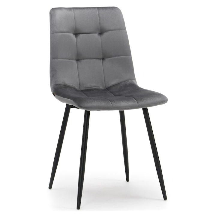 BF EXPRESS: <b>Scaunul tapiat PARMA</b> cu material velvet gri i